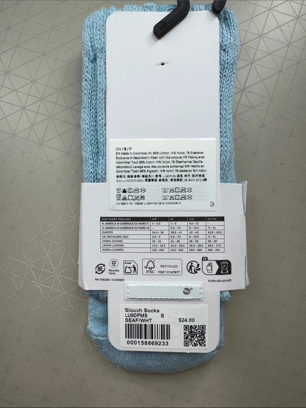 lululemon athletica Slouch Crew Socks - Light Blue